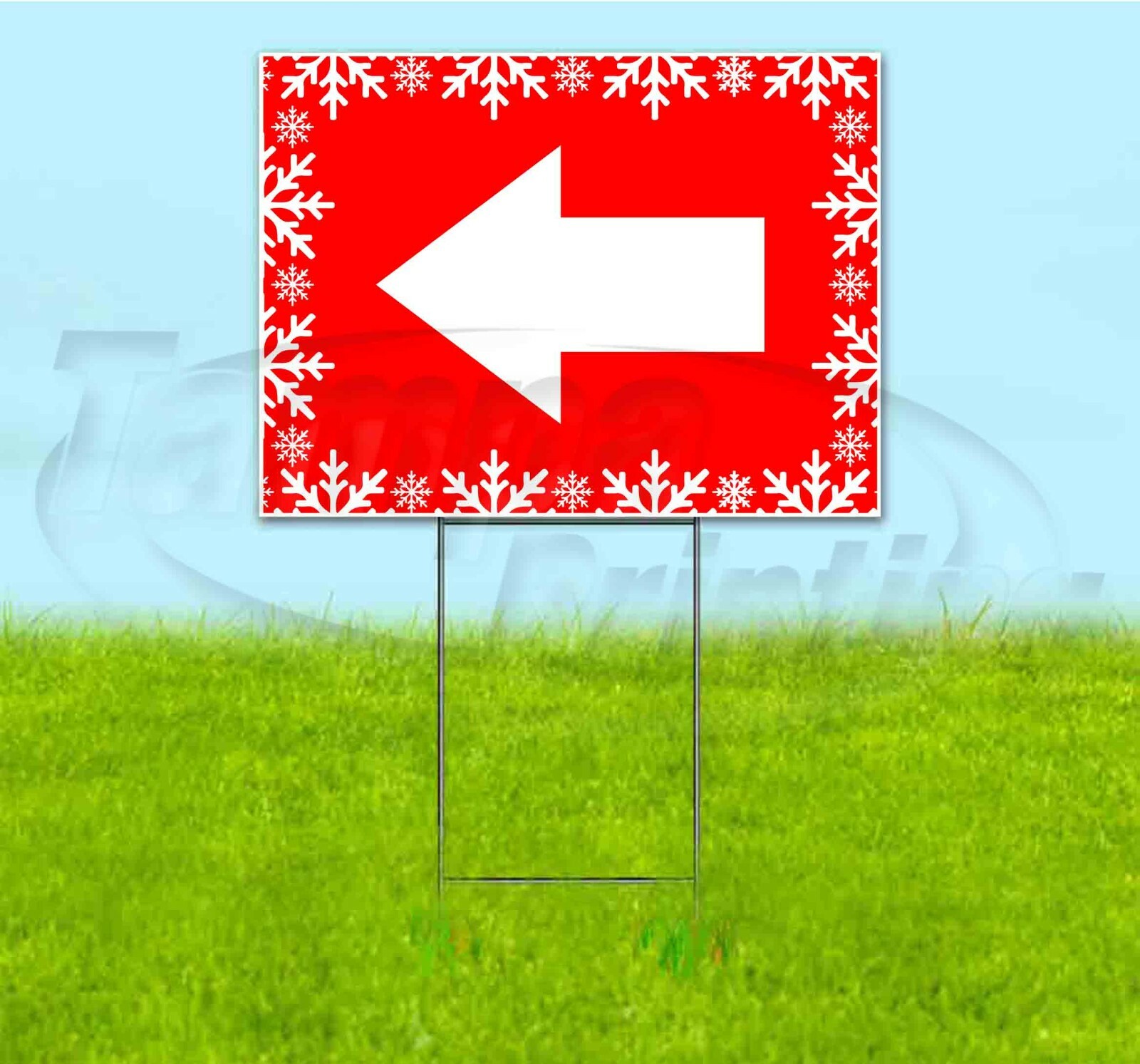 LEFT ARROW 18×24 Yard Sign WITH STAKE Corrugated Bandit USA BUSINESS HOLIDAYS
