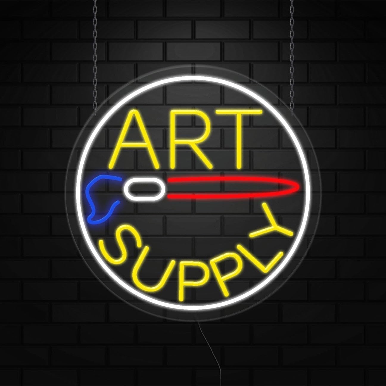 Art Supply Neon Sign for Retail Displays | LED Flex Neon | 18&Prime;W x 18&Prime;H x 1&Prime;D