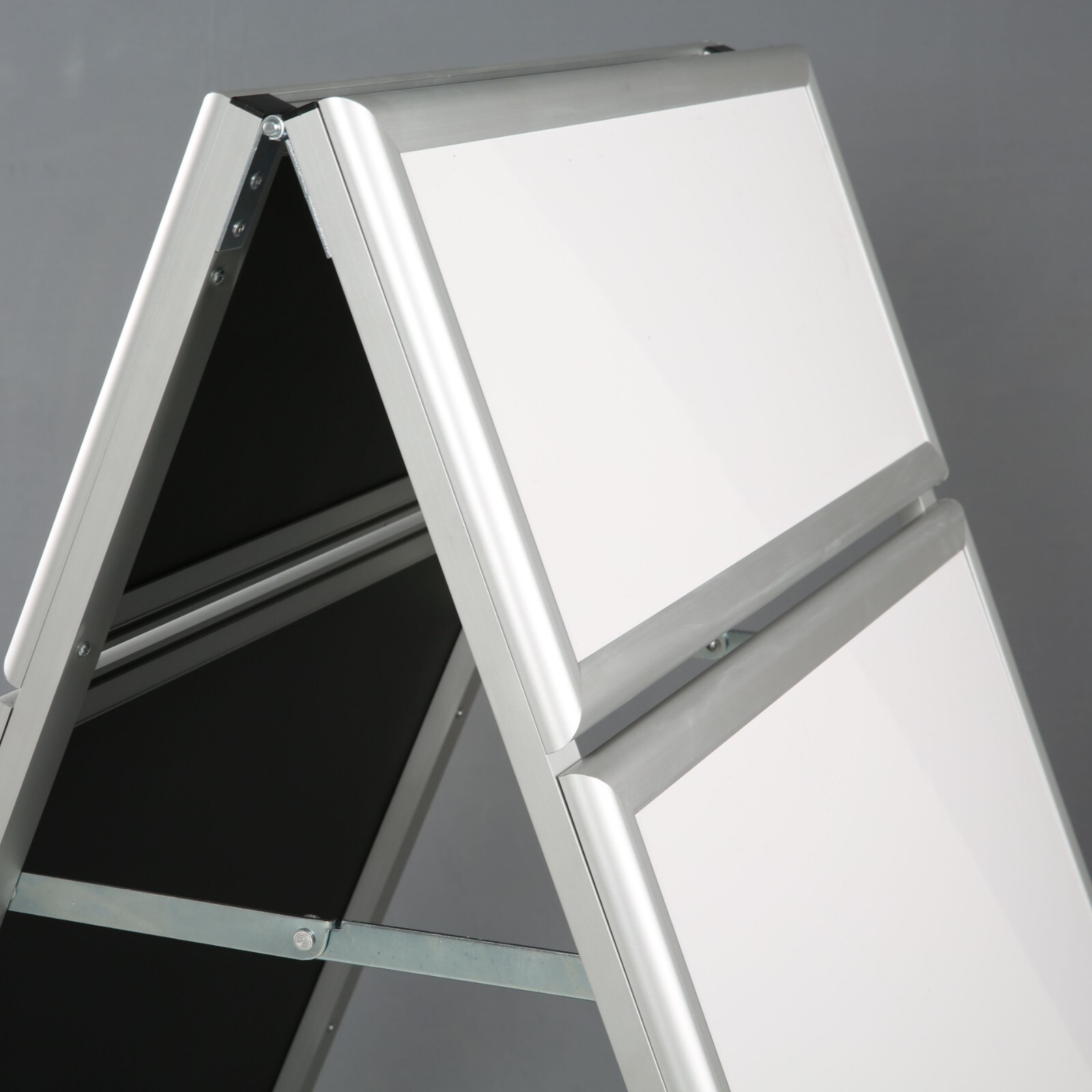 Double Sided Aluminum A-Frame Dry Erase Sidewalk Sign 22×28 Silver Frame, Header