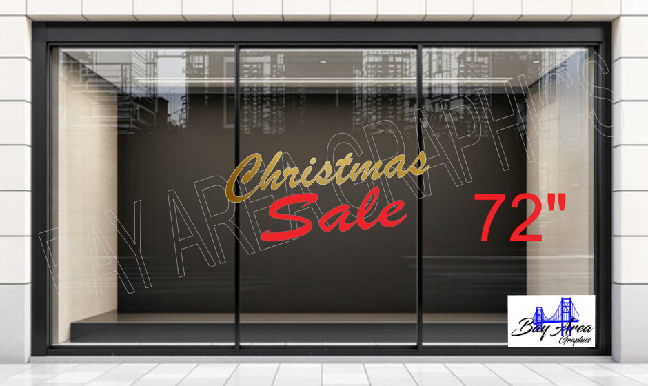 Christmas SALE Window Vinyl Sticker Sign Oracal 651 Holiday Shop Graphic 🎄