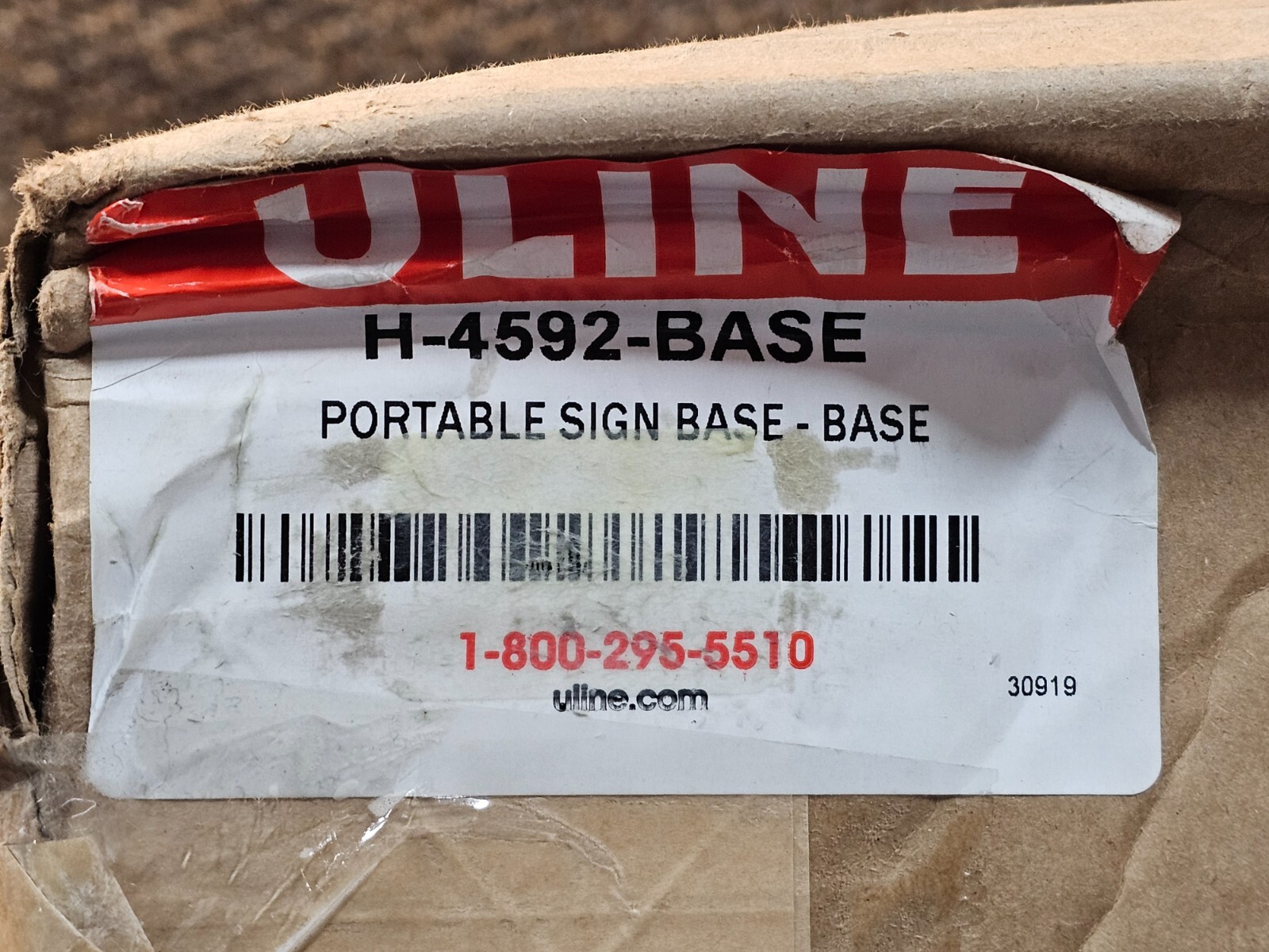 Uline H-4592-BASE Portable Sign Base Heavy-Duty Plasticm Black *BASE ONLY*