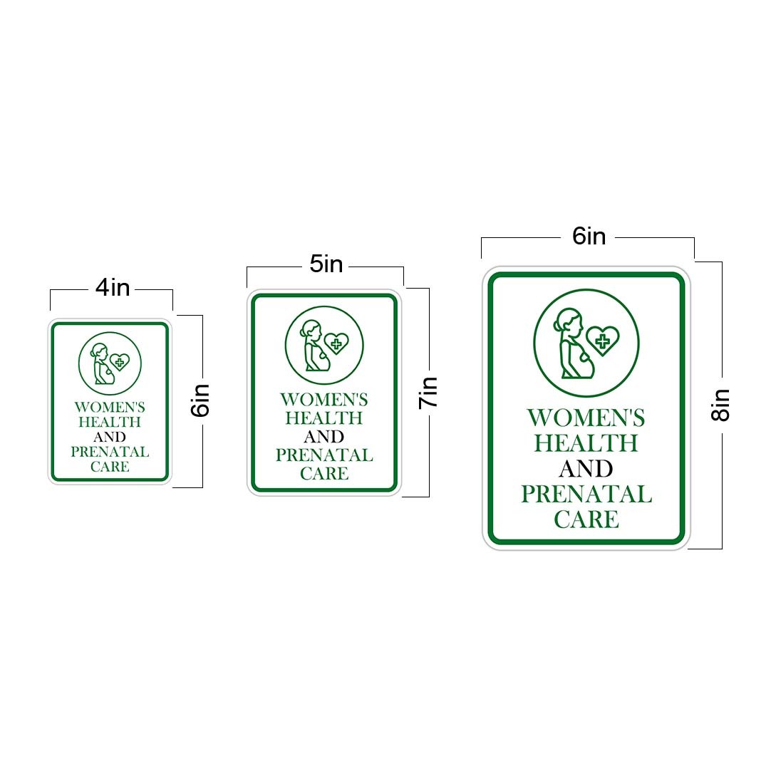 Portrait Round Plus Women&rsquo;s Health and Prenatal Care Wall or Door Sign