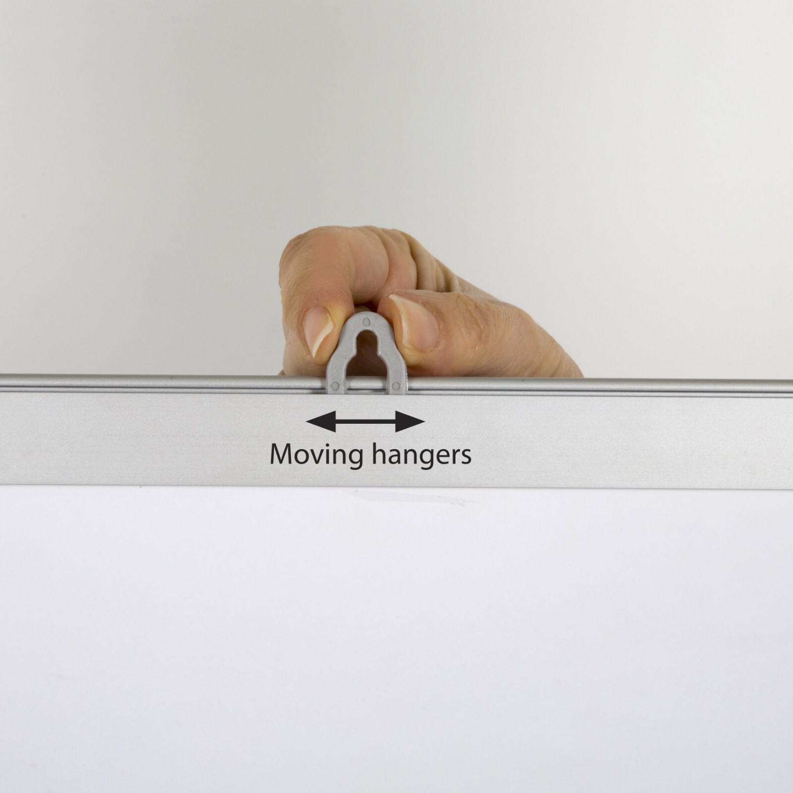 Poster Snap Hanger Set 48 inch Wall Mounting Silver 1.02&Prime; Aluminum Profile