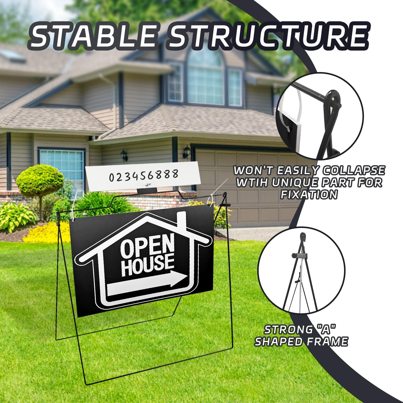5 Pack Open House Signs for Real Estate – Real Estate Signs with 30â€œx28&Prime; 5