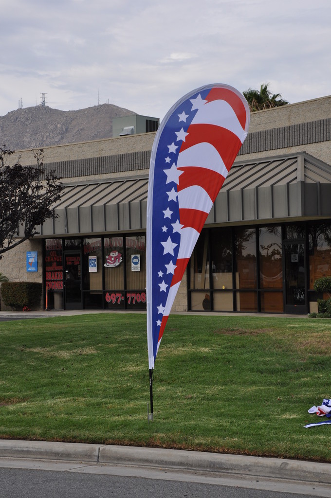 American Glory 14ft Teardrop Flag Set Feather Flag – INCLUDES POLE KIT + SPIKE