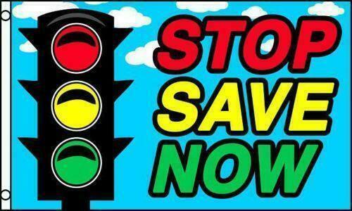 10 PACK – 3×5 FT Stop Save Now Sign Business Store Flag-On Sale-New