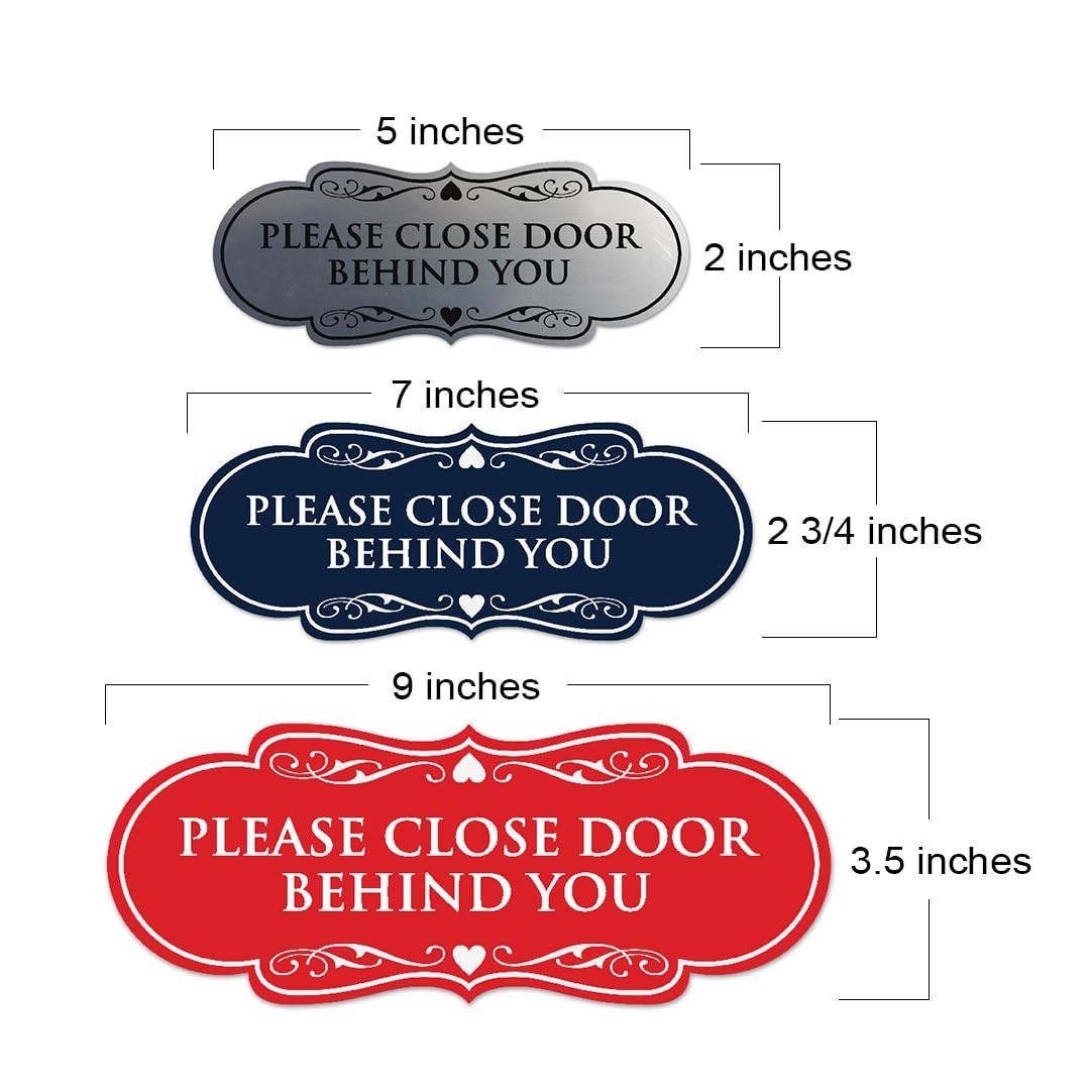 Designer Please Close Door Behind You Sign – Easy Installation | Durable Wall…