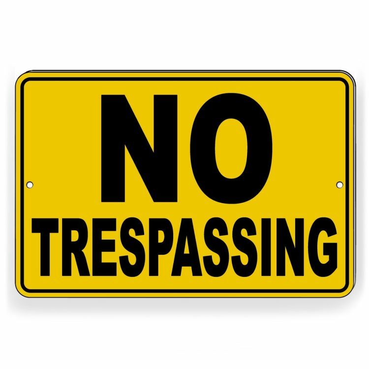 No Trespassing Warning Metal Sign Weatherproof Won&rsquo;t Rust Or Fade 5 SIZES SNT015