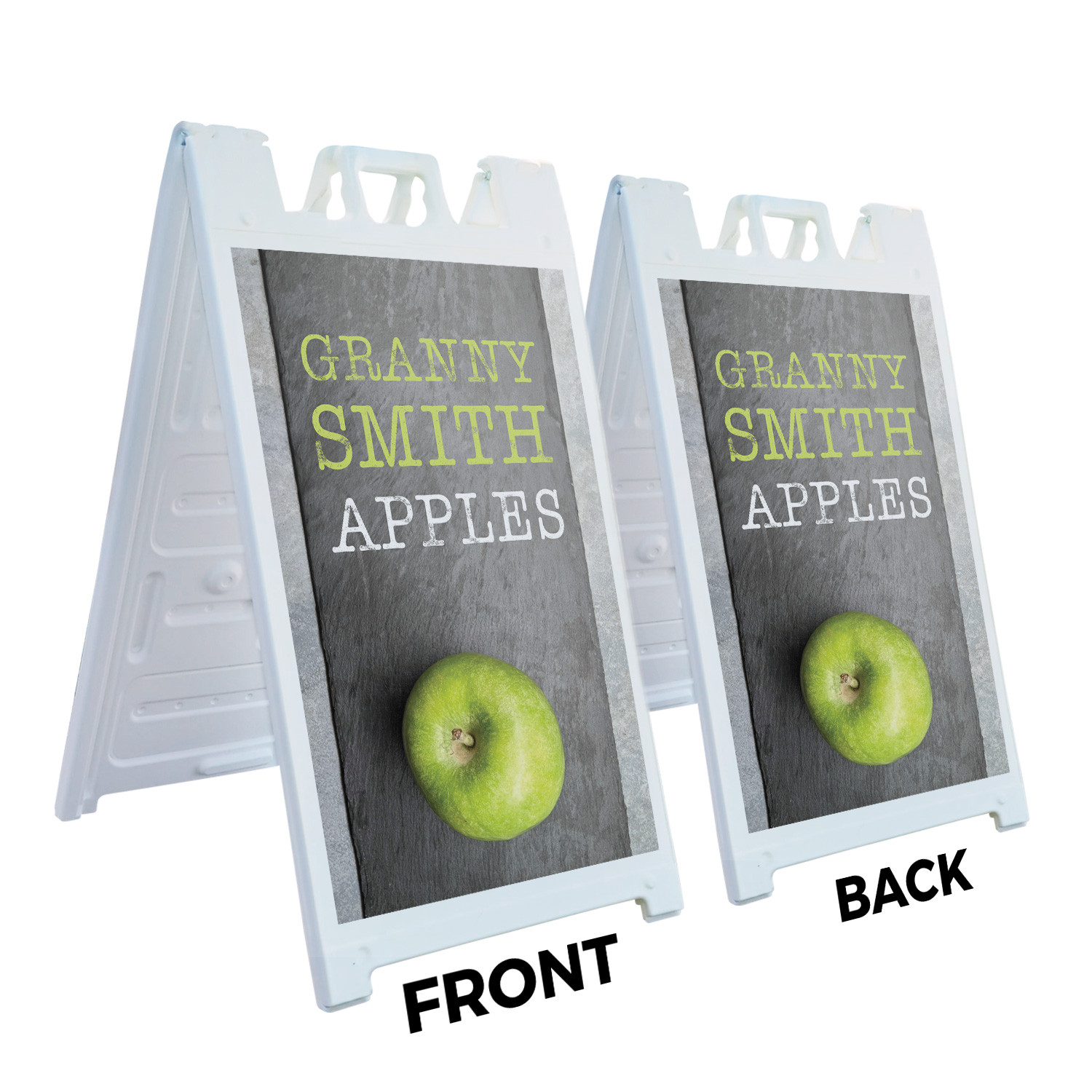 Granny Smith Apples Heavy Duty A-Frame Sidewalk Sign Crisp Juicy Farmers Market