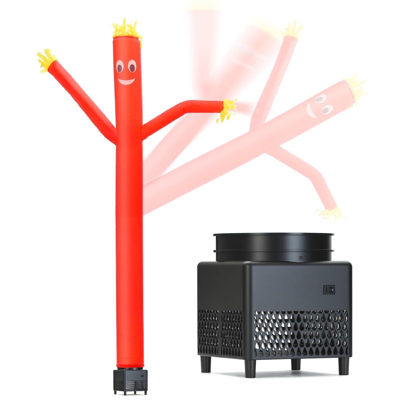 6ft Inflatable Waving Tube Man with Blower – Red Air Dancer for Business Promoti