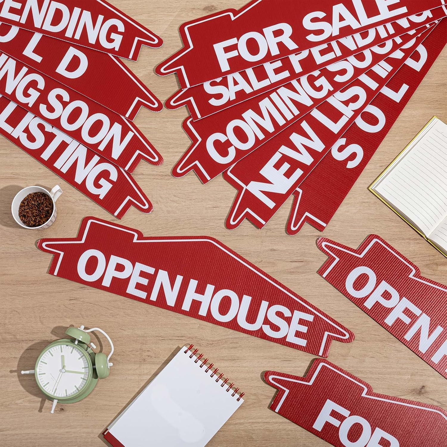12 Pcs Real Estate Rider Signs 24 X 6 Inch Coming Soon, for Sale, Pending, Sold