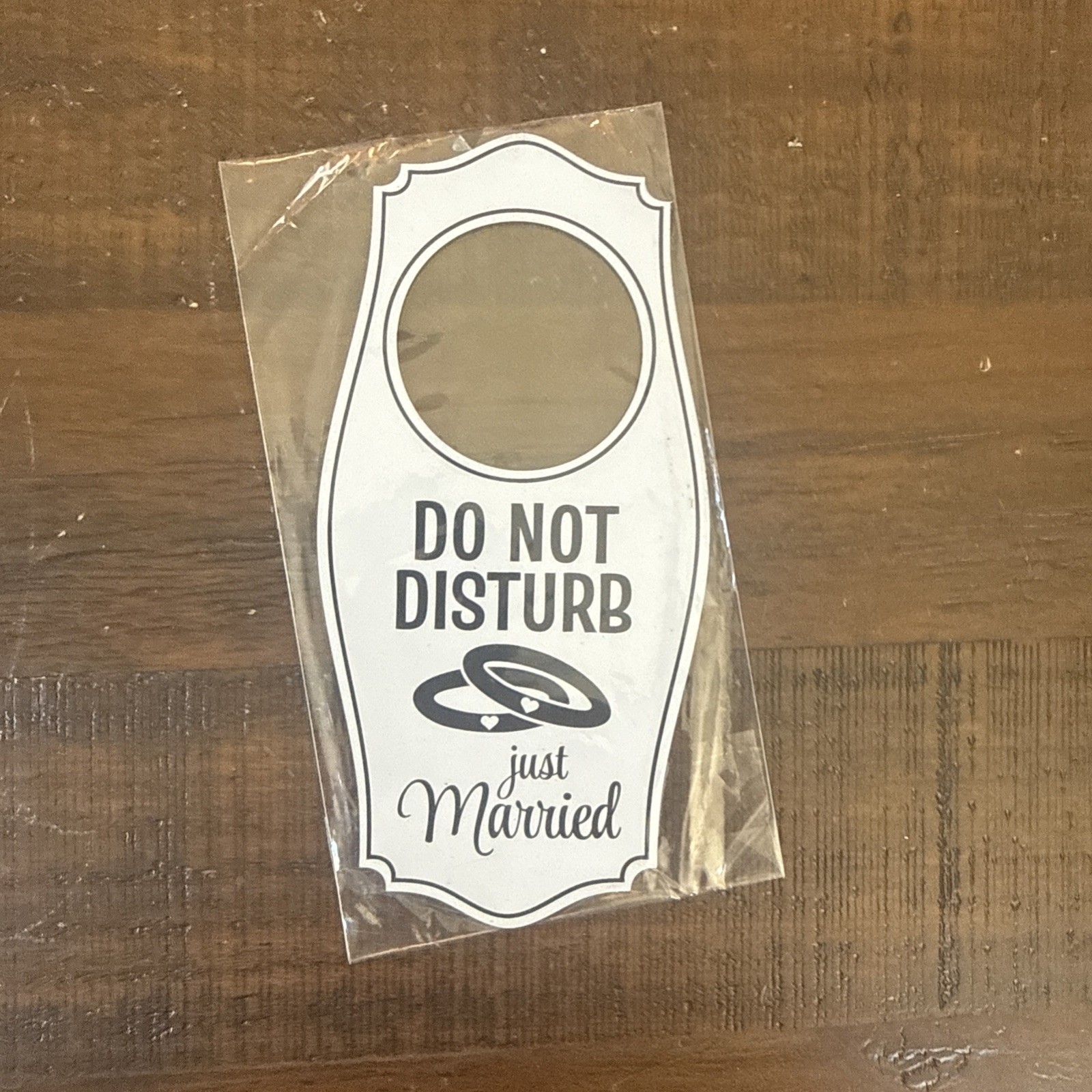 Do Not Disturb Just Married Door Hanger Sign White, 4&Prime; x 8&Prime;