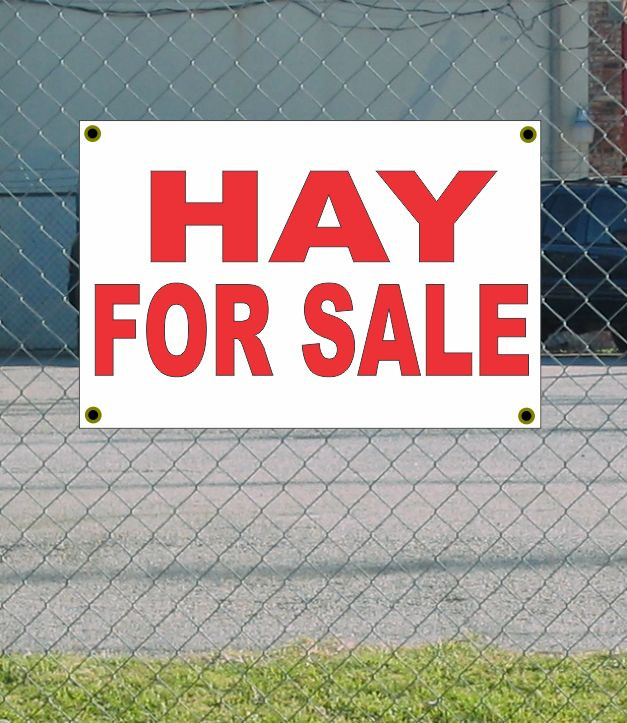 2×3 HAY FOR SALE Red & White Banner Sign NEW Discount Size & Price FREE SHIP