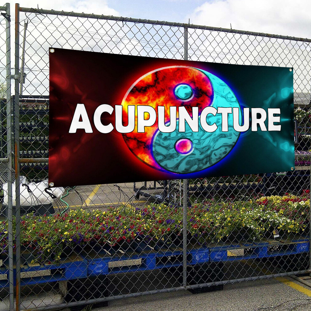 Vinyl Banner Multiple Sizes Acupuncture with Image Health Care Outdoor