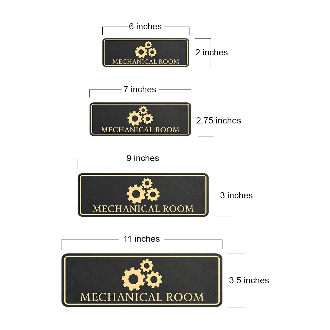Standard Plus Mechanical Room Wall or Door Sign | Workplace Safety Signage