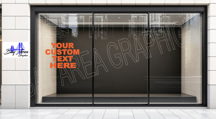 Custom Vinyl Lettering Storefront Window Decal Business Name Sign Sticker