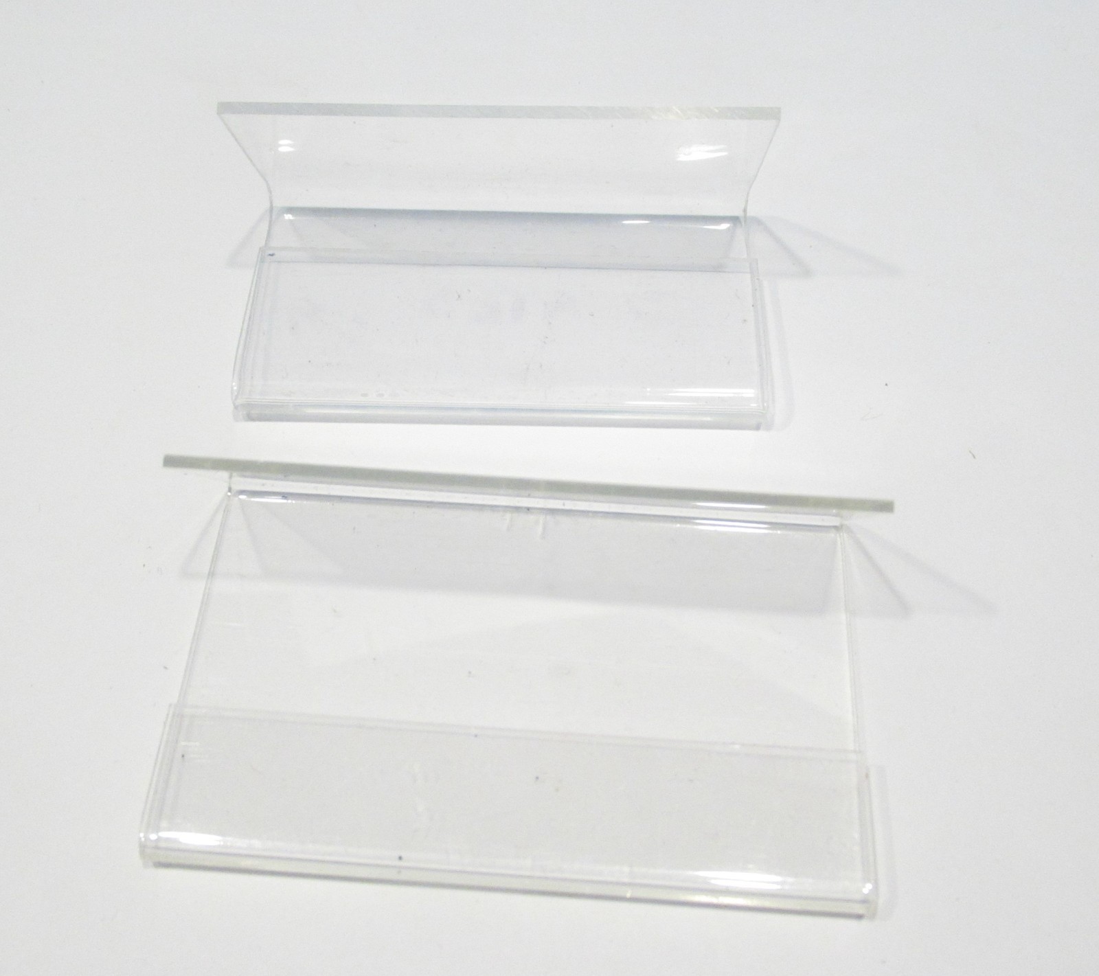 ( 29 ) Acrylic Sign Holder 1.75&Prime; x 2.75&Prime; Slant Back Holders Clear