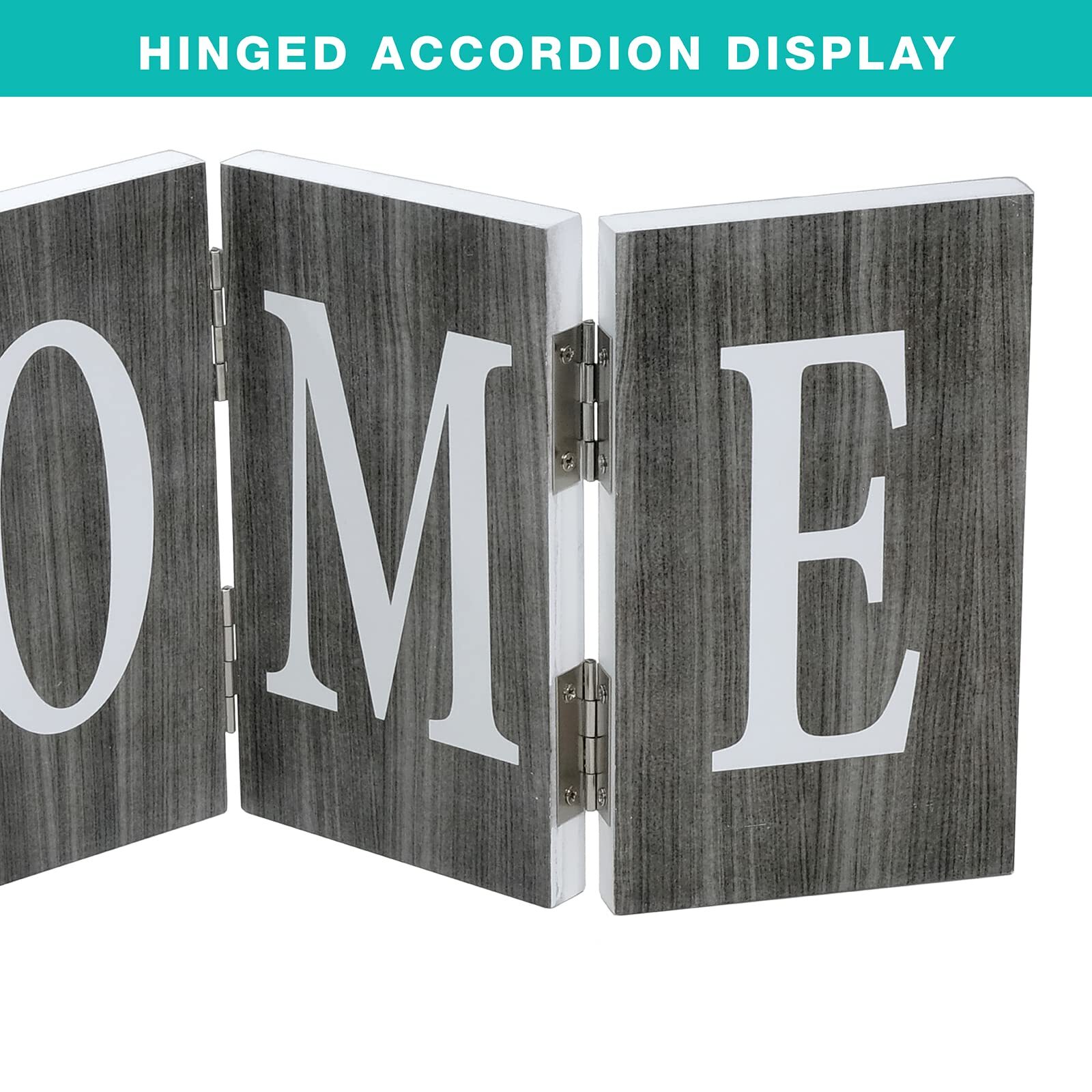 Gray Hinged Accordion Sign – Welcome