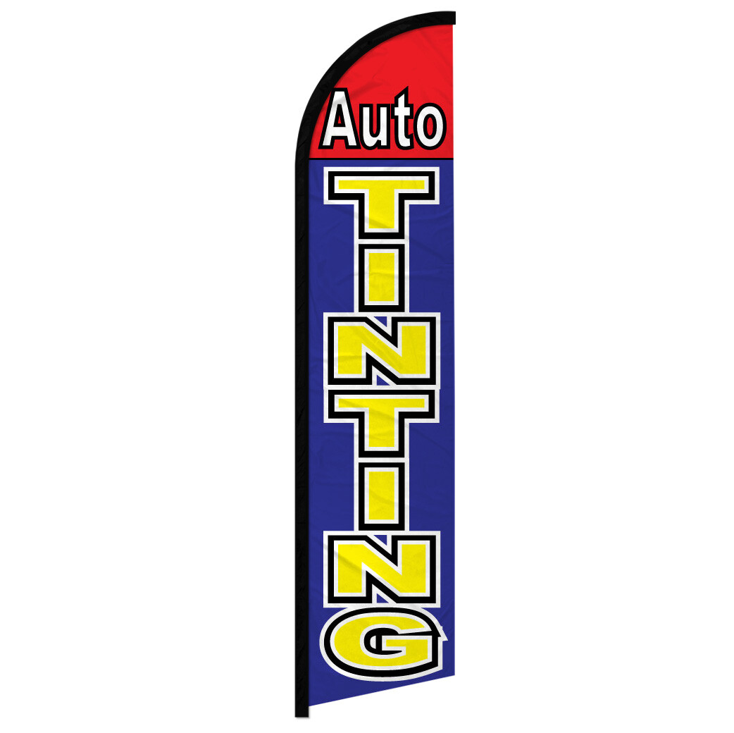 Auto Tinting Full Curve Windless Swooper Flag Window Tinting BL/RD