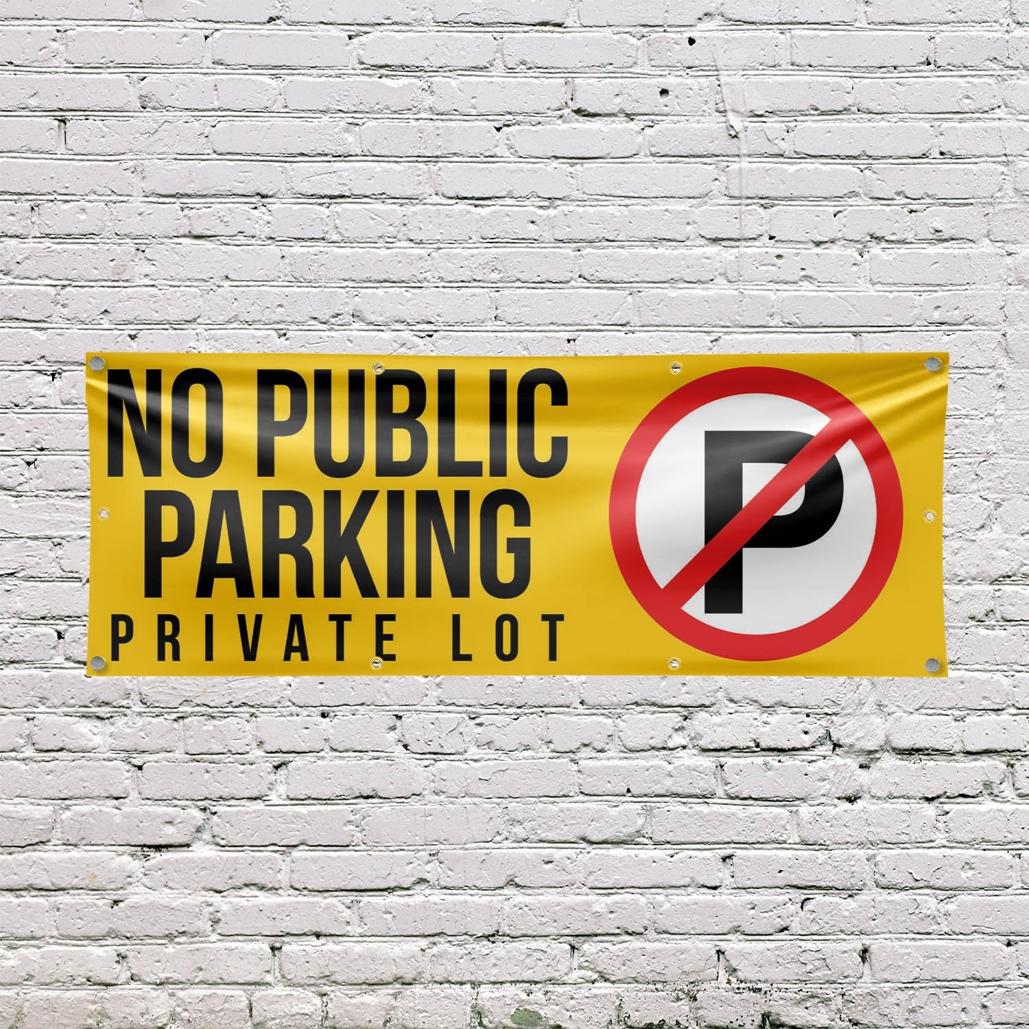 Signmission No Public Parking Private Lot Banner Sign 36 X 96 13 Oz Vinyl Metal
