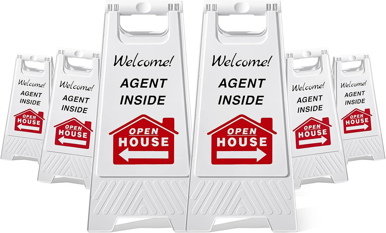 6 Pack Open House Signs for Real Estate, 24 » x 12 » Double Sided Real Estate Si