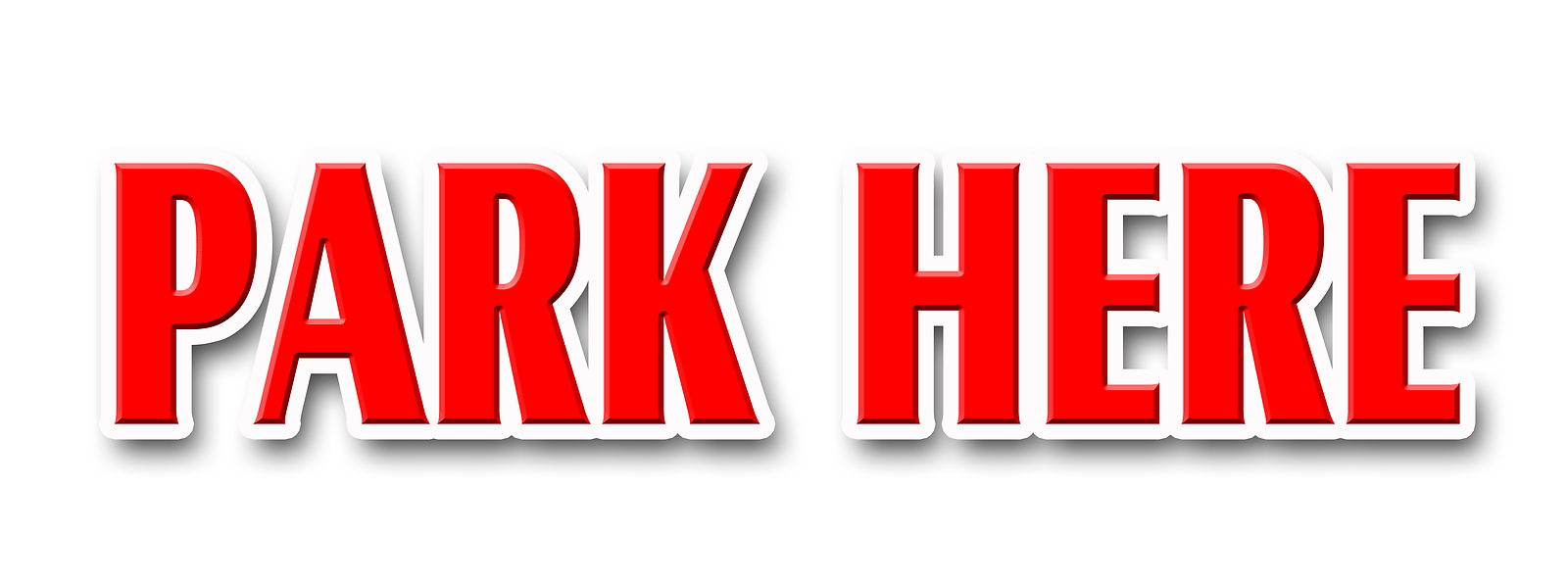 PARK HERE DECAL sticker parking garage valet car automobile short term