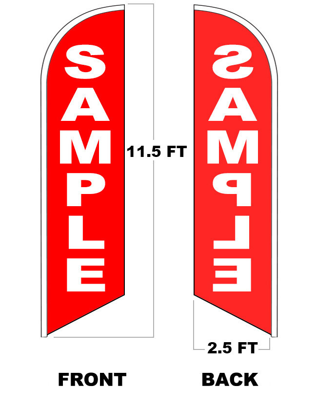 LEMON SHAKE UPS Windless Swooper Flag 2×11.5 ft Tall Feather Banner Sign yb
