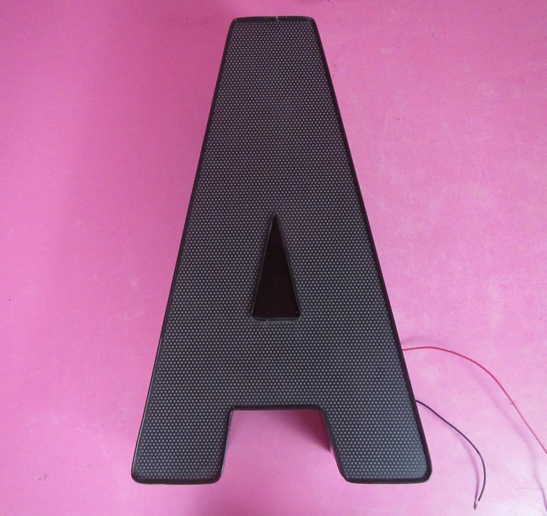 « A  » Front Lit 11&Prime; x 19&Prime; Channel Letter Sign 12V White LED Mesh Acrylic Front