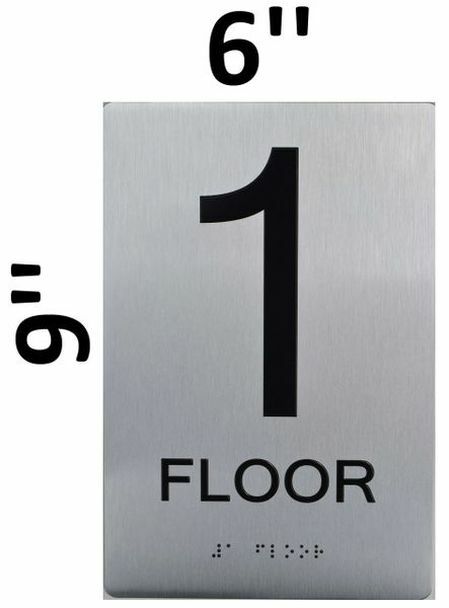 1st Floor SIGN-(Aluminium, Brush Silver,size 6×9) The sensation line–REF24-1027