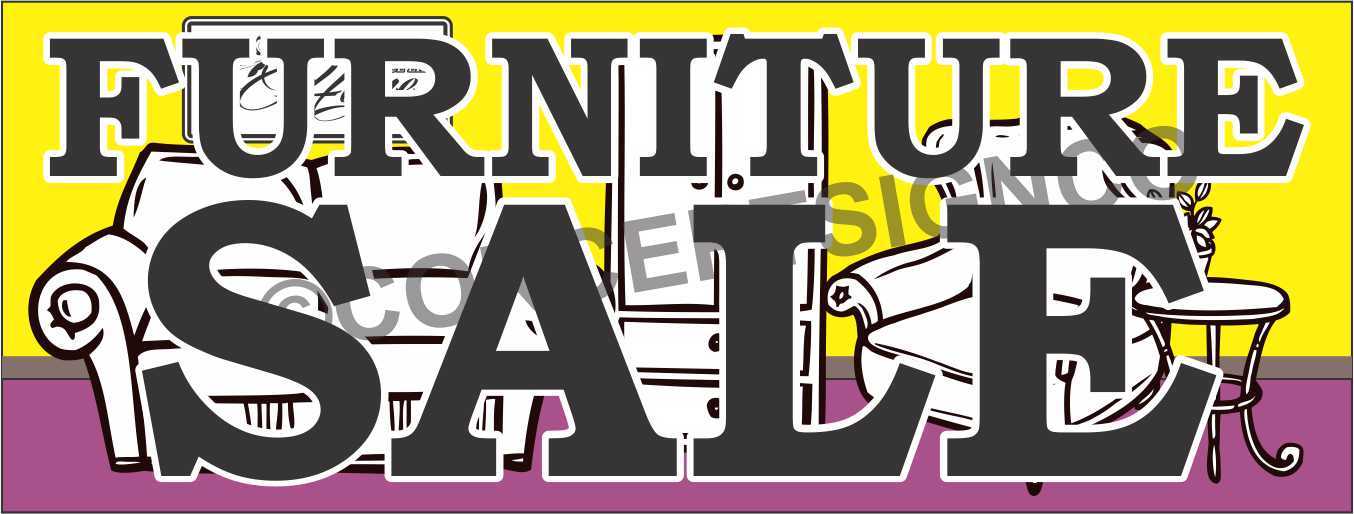 2&rsquo;X5&prime; FURNITURE SALE BANNER Signs Recliners Chairs Sofas Tables Lazyboy Couch
