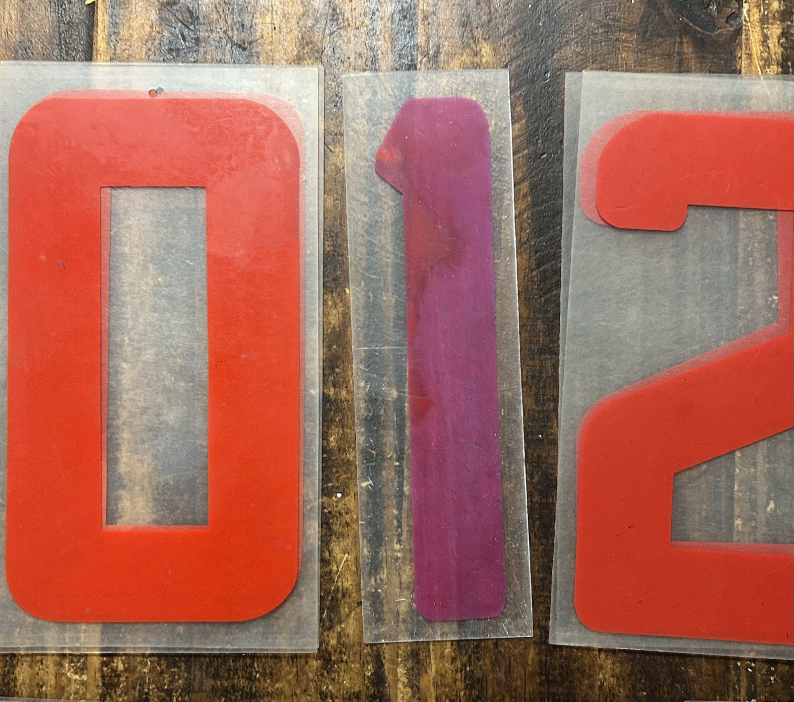 Lot of 25 Vintage Marquee Billboard Sign 9&Prime; Panels w/ 8&Prime; Red Numbers & Symbols