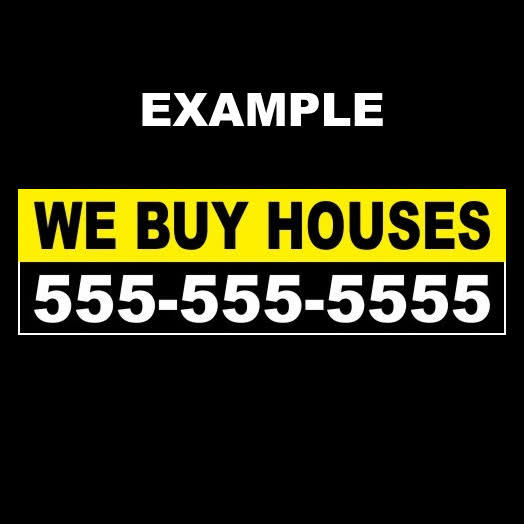 Custom « WE BUY HOUSES » real estate company STICKER sign realtor, business, homes