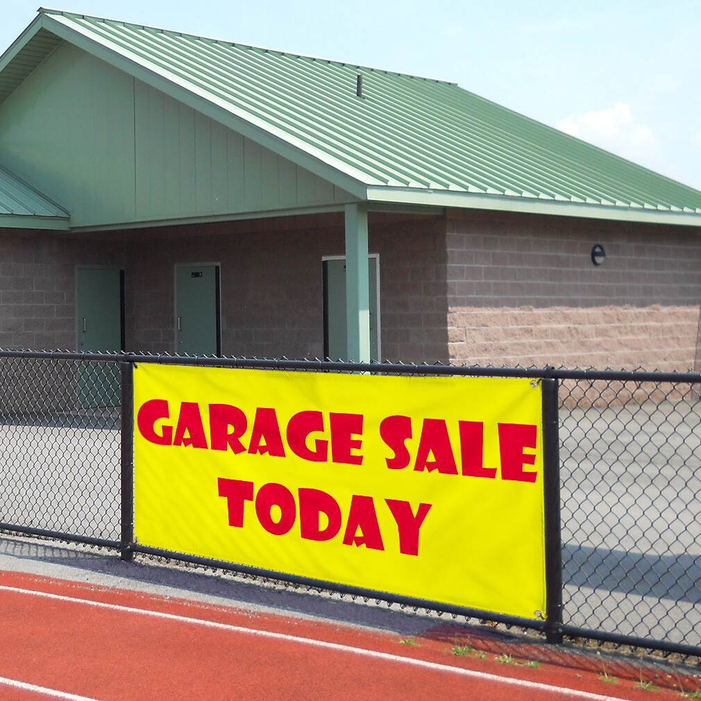Vinyl Banner Multiple Sizes Garage Sale Today Business Business Outdoor