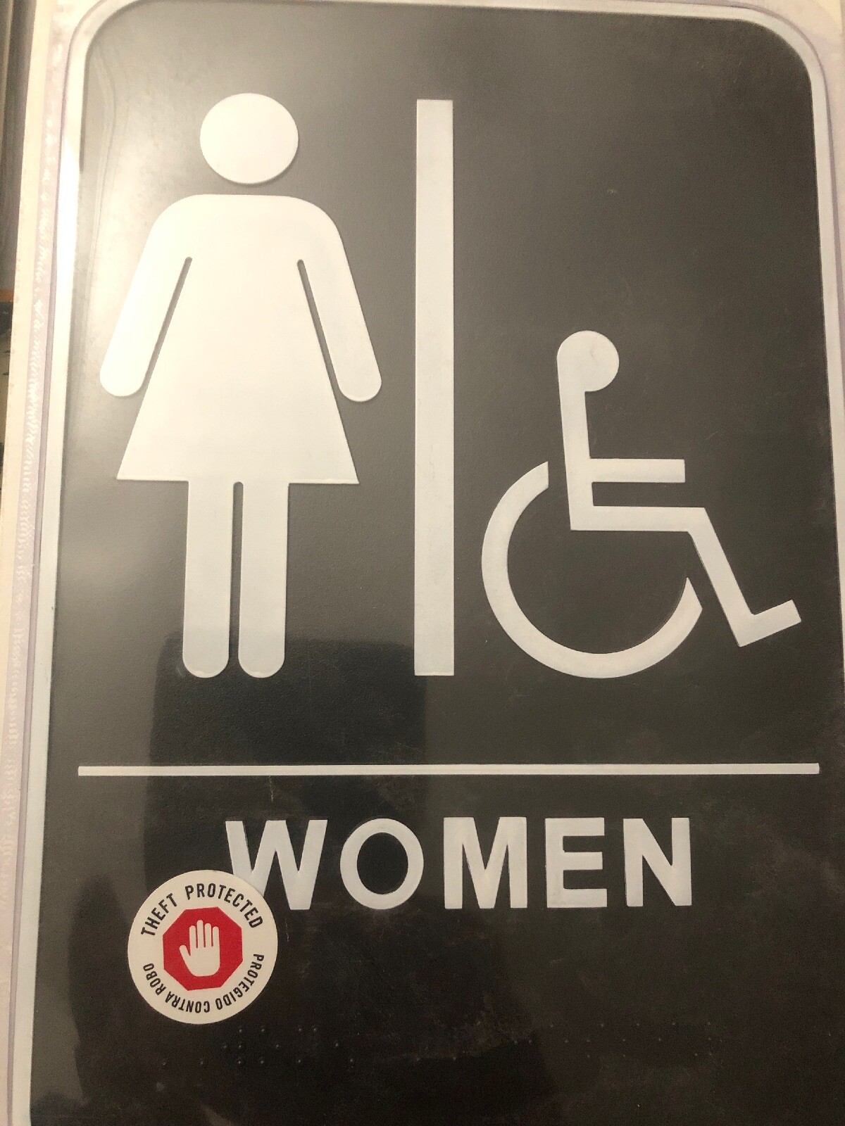 Hillman 844150 844148 5X Women 5X MEN Accessible ADA Braille Self Adhesive Sign