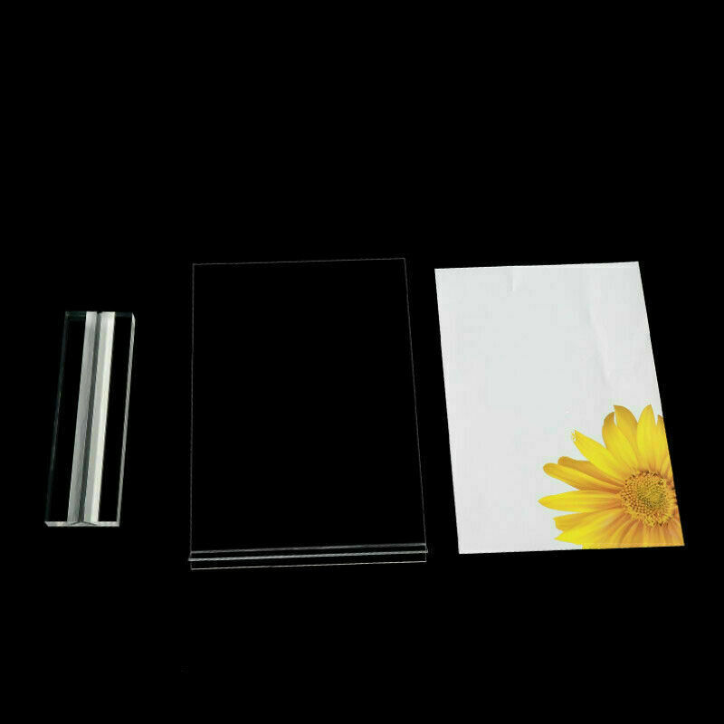 2X Acrylic T Display Stand Advertisement Menu Poster Leaflet Perspex Holder NR9