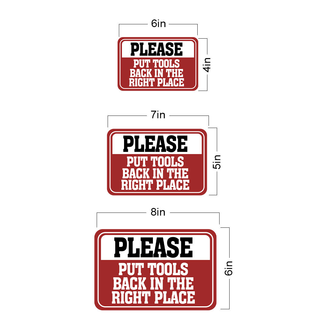 Classic Framed Plus Please Put Tools Back In The Right Place Wall or Door Sign