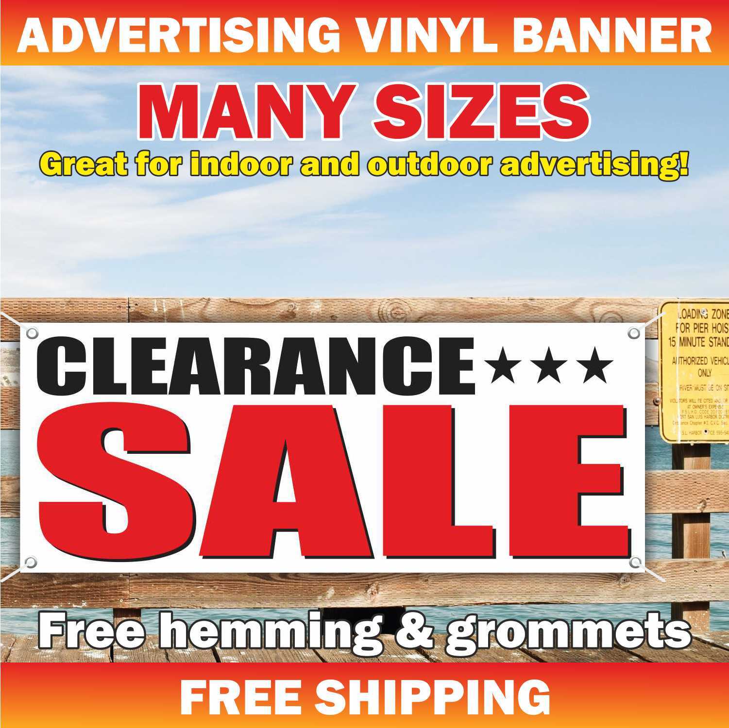 CLEARANCE SALE Advertising Banner Vinyl Mesh Sign discount retail 30 40 50 % off
