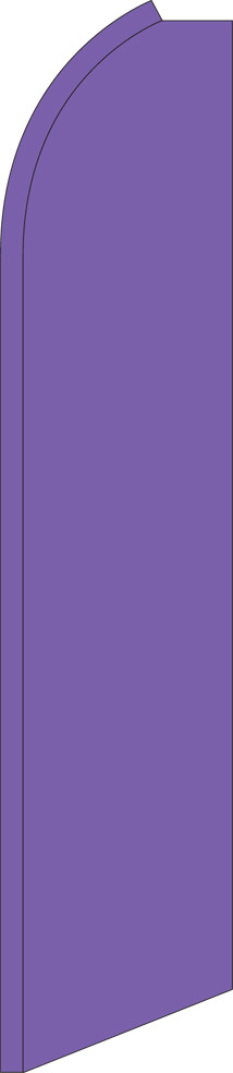Solid Purple 15&prime; Tall Swooper Flag & Pole Kit Feather Super Bow Banner
