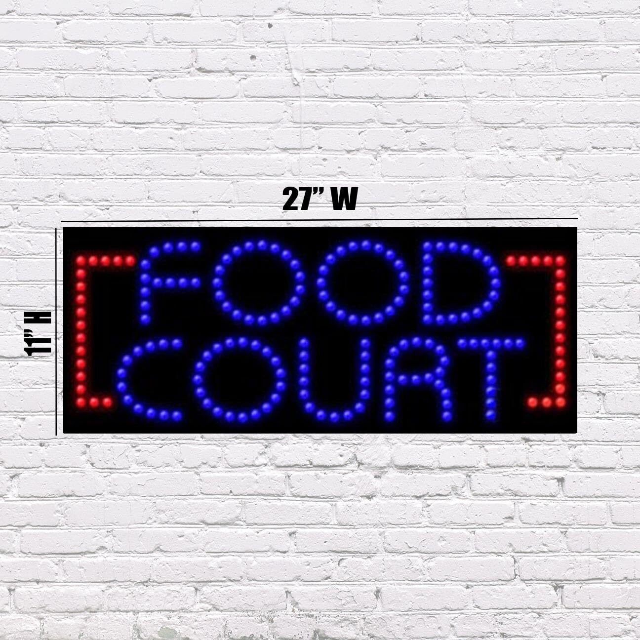 LED Food Court Sign | Light Up Sign | 11&Prime;H x 27&Prime;W x 2&Prime;D