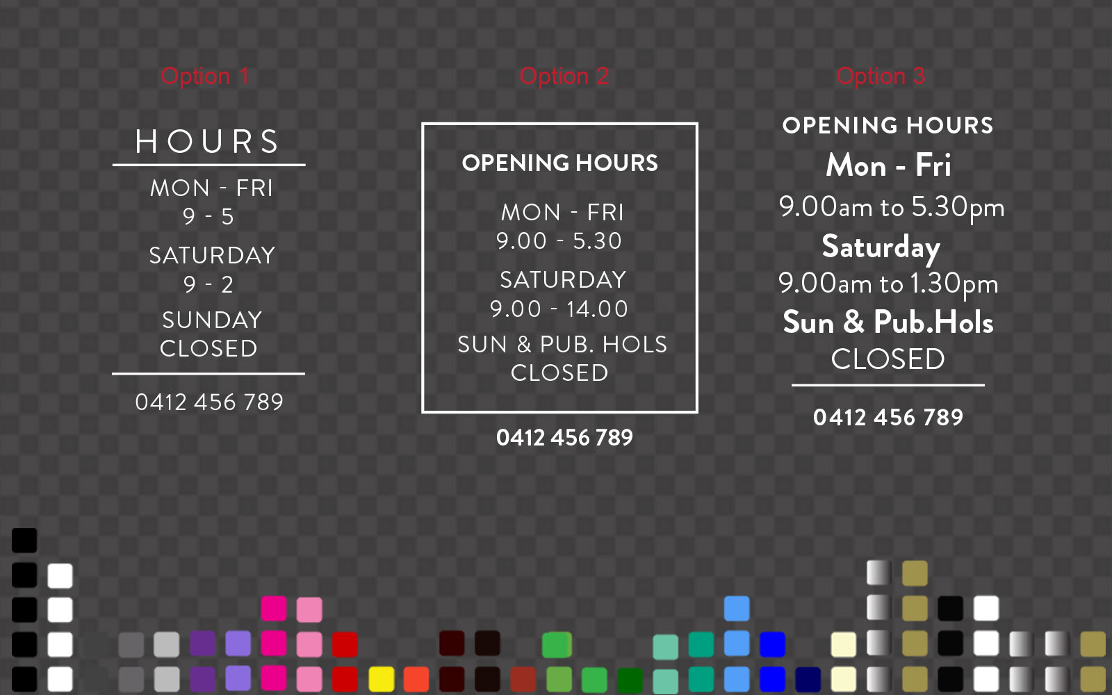 Custom Opening Hours Sign Vinyl Decal Shop Window Door Restaurant Cafe Business