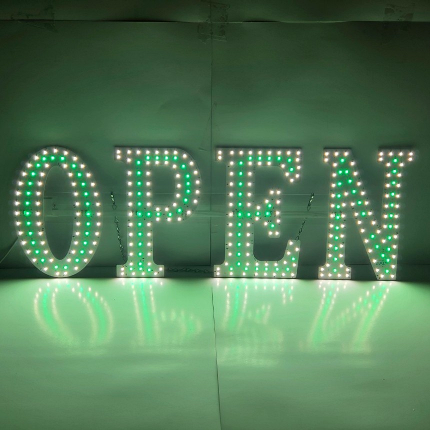 EPL Signs OPEN Green LED Sign Business 10&Prime;x30&Prime; Remote 3G Sparkling Mode