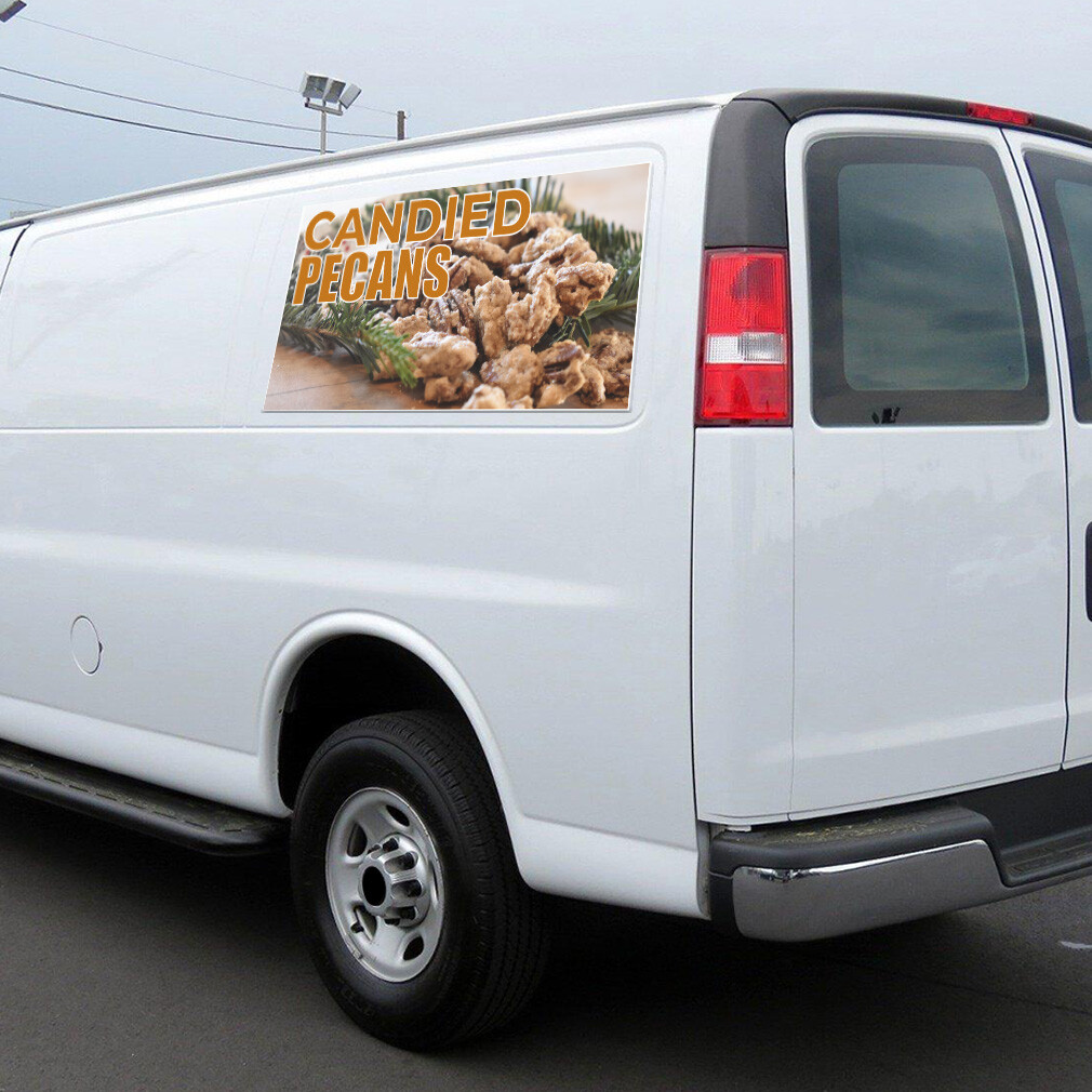 Car Magnet Set of 2 Candied Pecans Outdoor Advertising Printing Industrial Sign