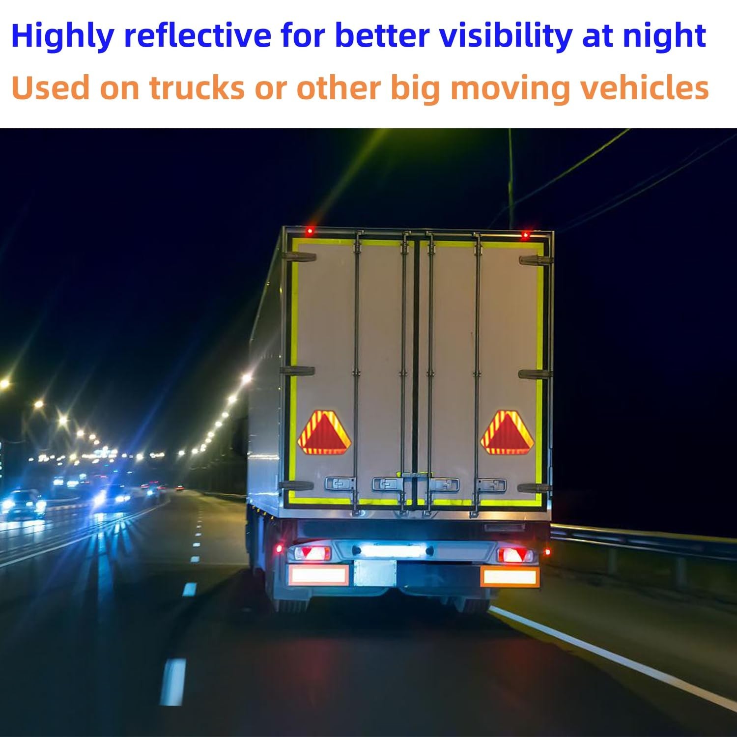 Slow Moving Vehicle Triangle Reflective Sticker, 9.6 x 8.3 Inches, Safety Sig…