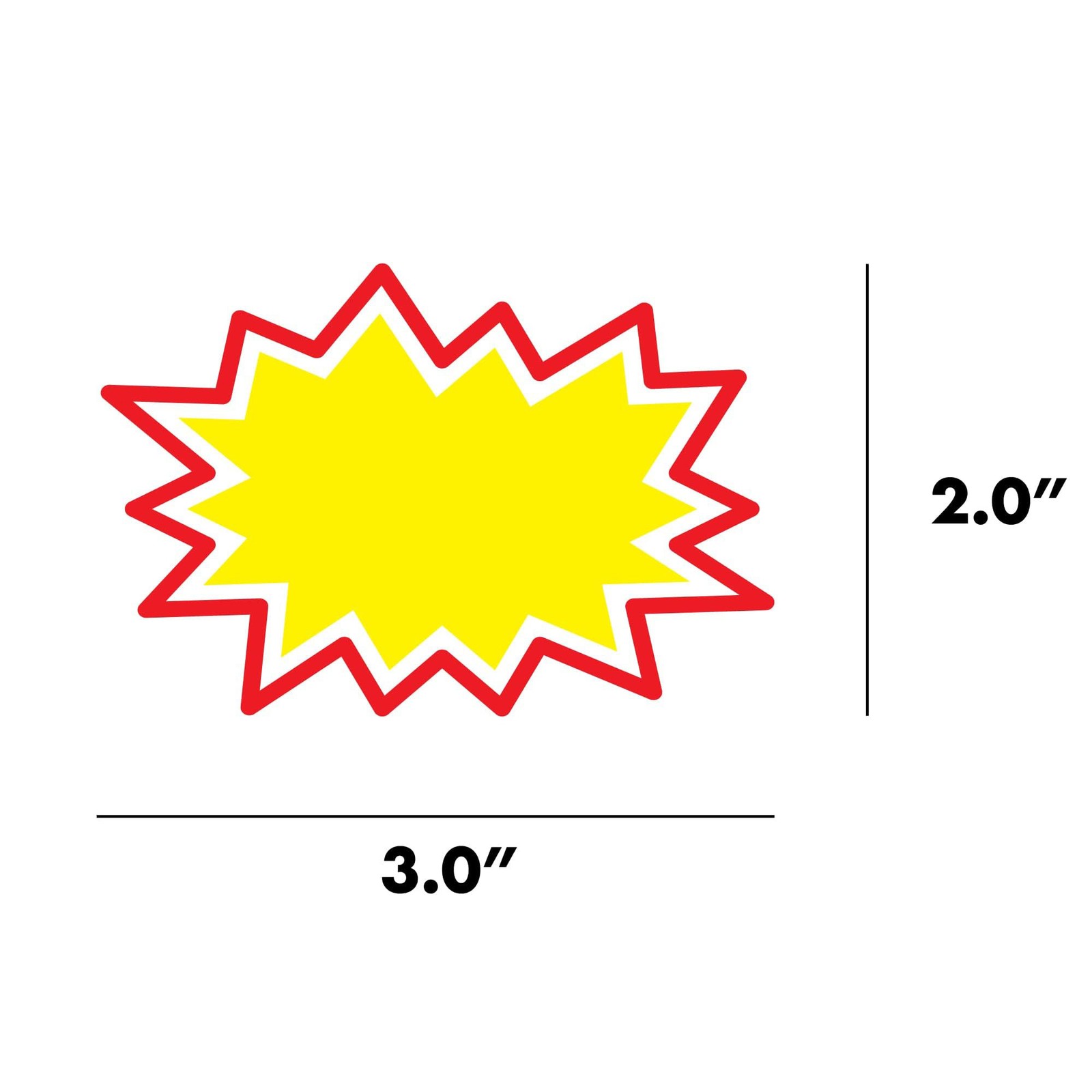 Yellow Starburst Signs 200pcs, Price Tags, Yard Sale