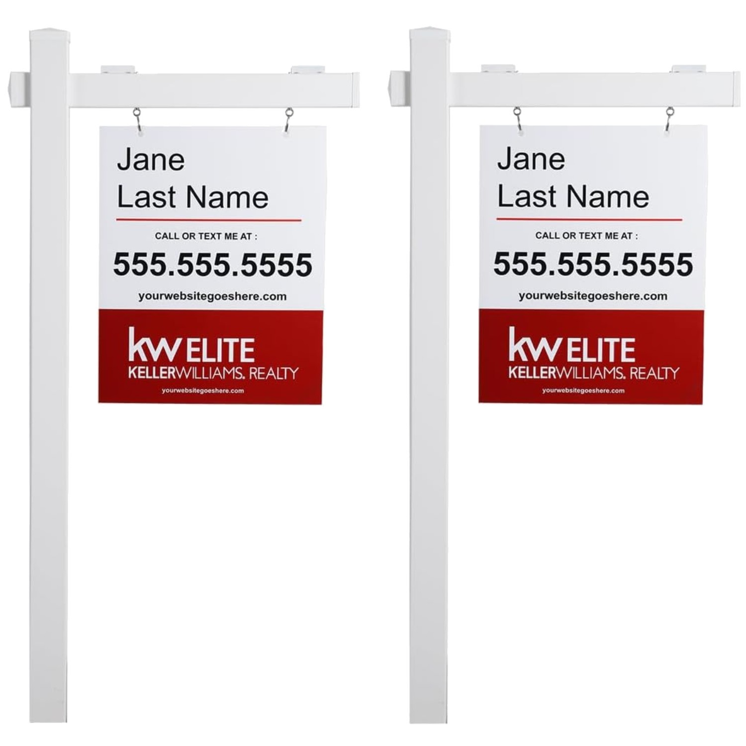 Vinyl Real Estate Sign Post Kit – 6ft. – 2 Pack