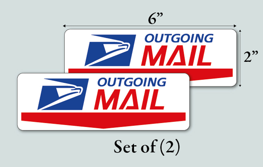 Outgoing Mail Sign Decal mail Holder. USPS pick up sign