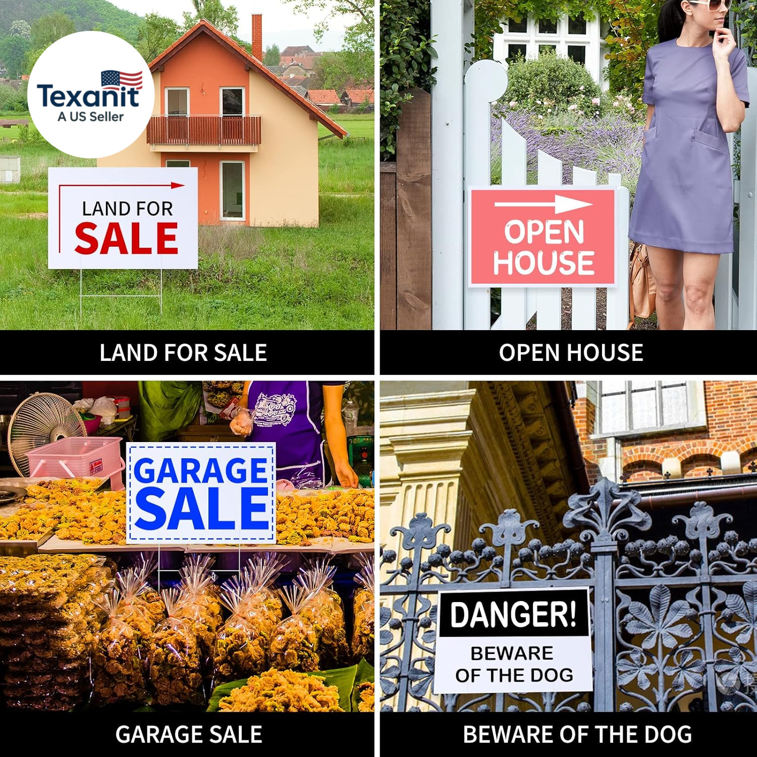 10 PACK 18 X 12 Inches Blank Yard Signs – Waterproof Corrugated Plastic Signs, B