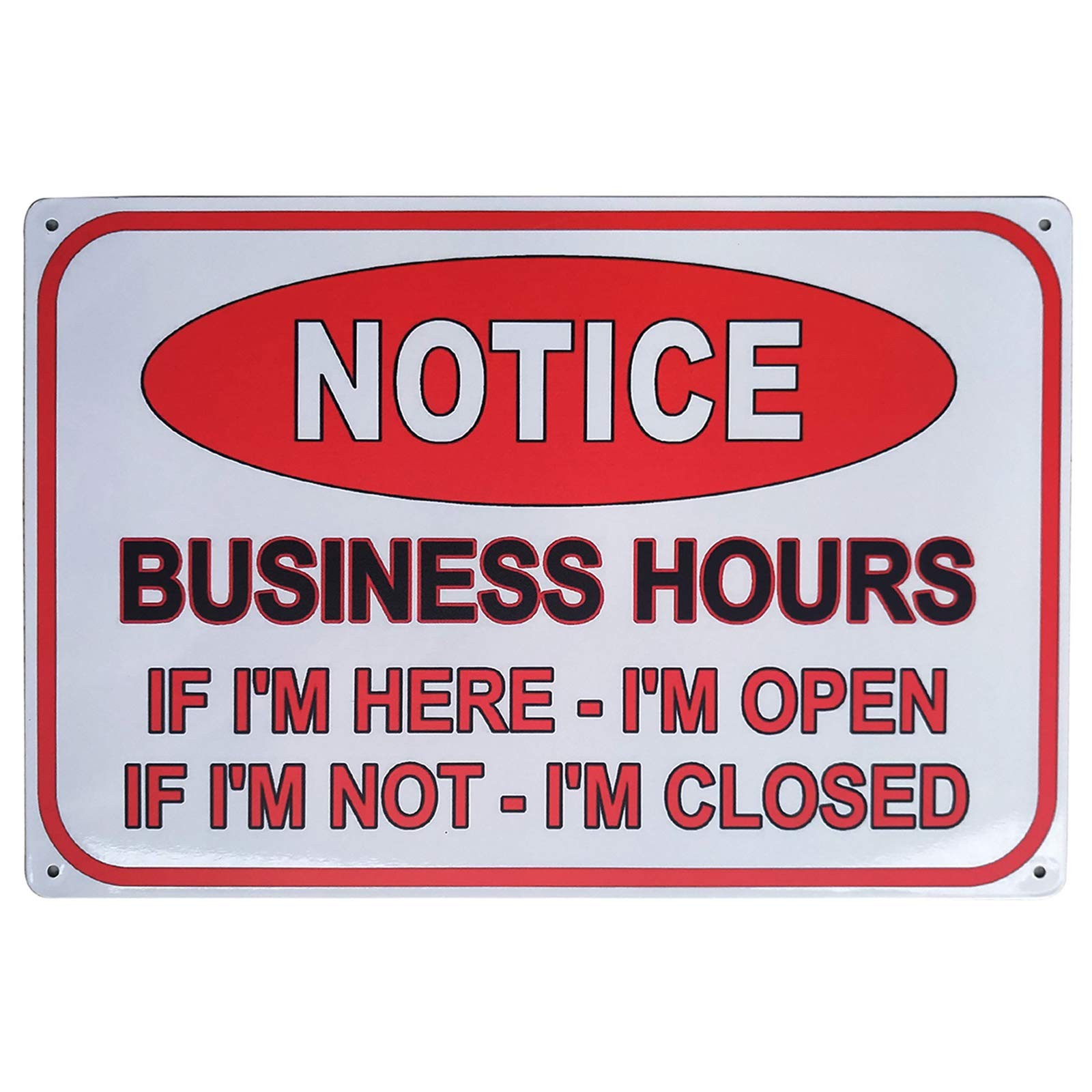 Notice Business Hours Open And Closed Sign Retro Vintage Metal Sign For Business