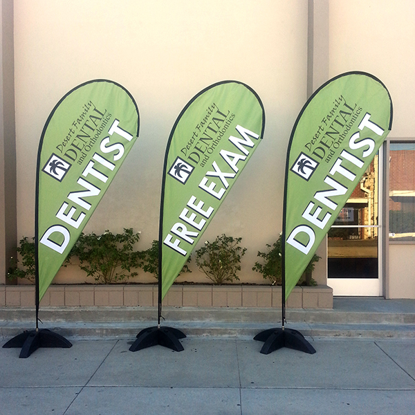 11ft Custom Regular Print Flag/ Teardrop Sign Blade Banner + Pole & Spike