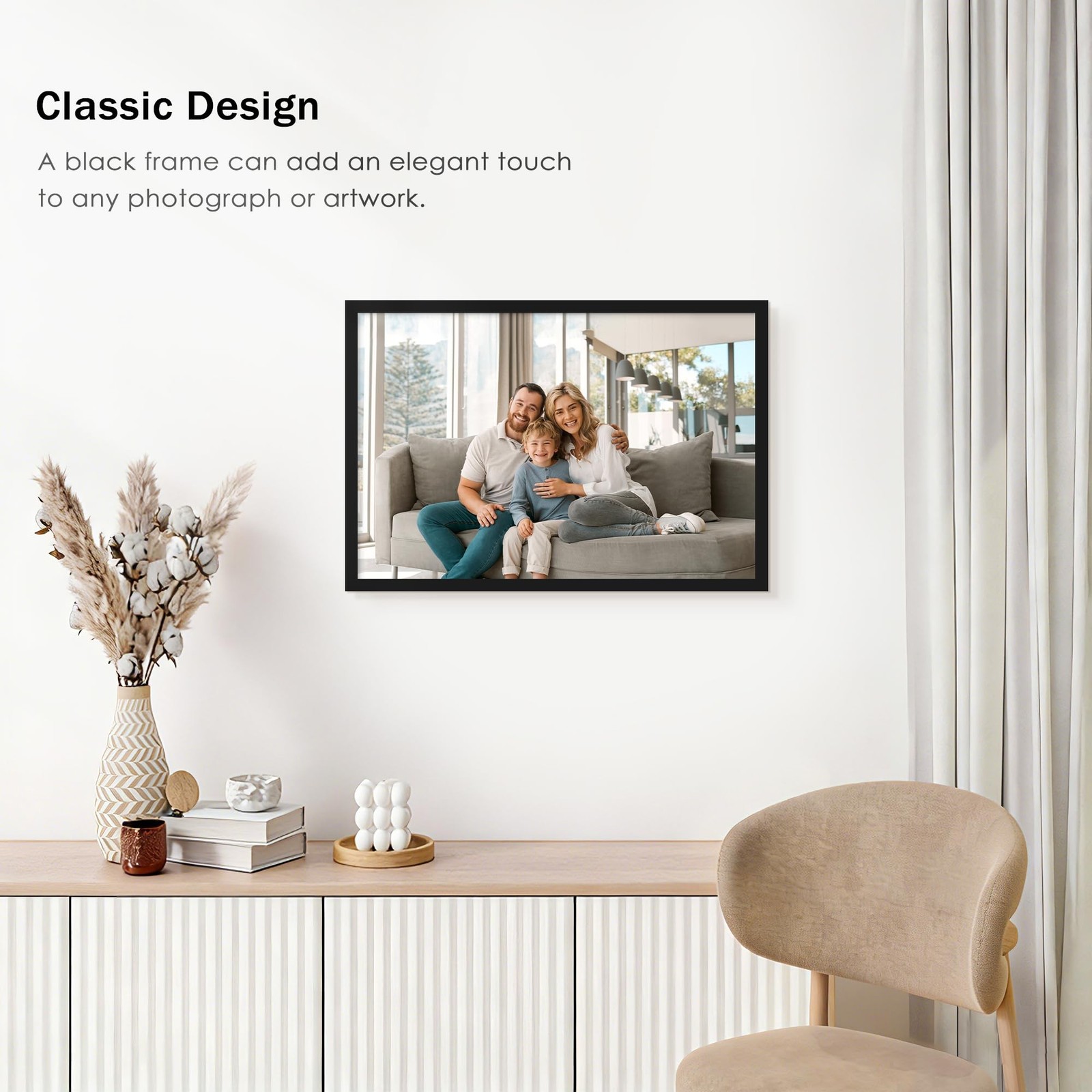 PEALSN 12×18 Picture Frame Black, Poster Frame for Wall Mounting Display Hori…